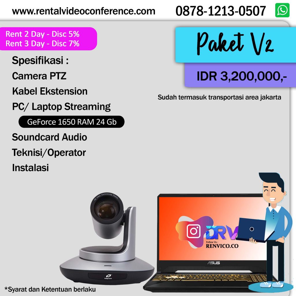 Rental Video Conference Zoom Live streaming