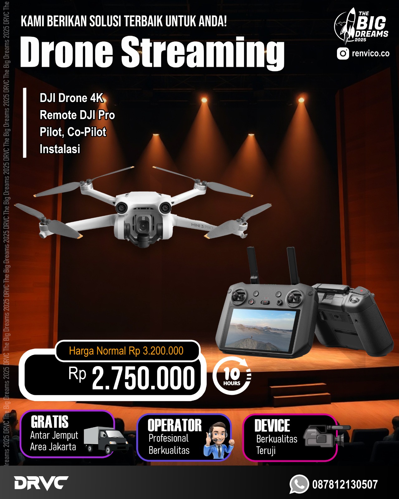 Sewa Drone Live Streaming